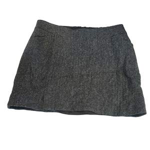 Boded Wool Charcoal Mini Skirt 10S